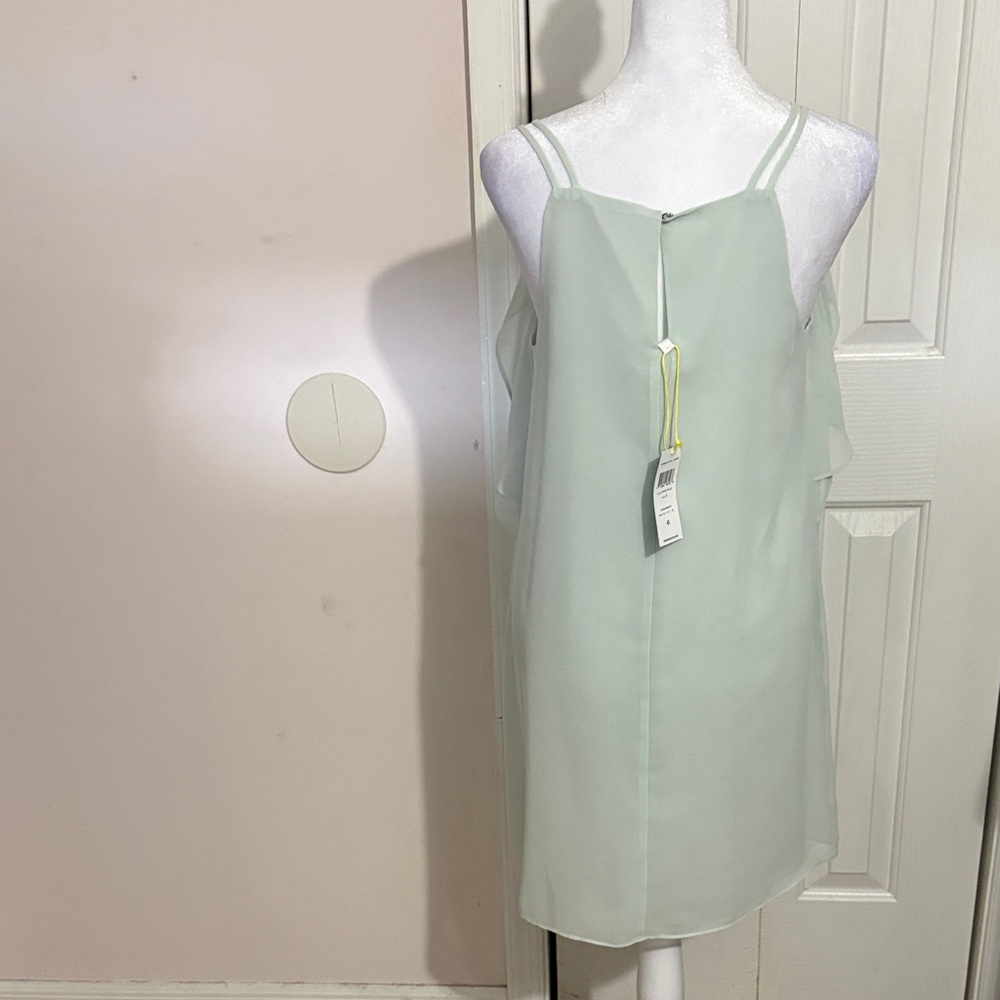 BCBGeneration Light Green Ruffle Mini Dress - Picture 2 of 4